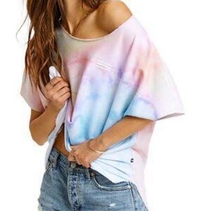 Anthropology beachy boho watercolor sleeveless sweatshirt oversized